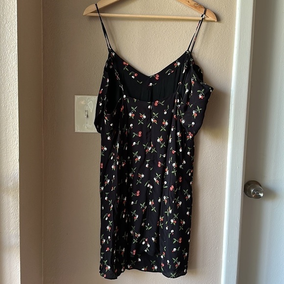 HONEY PUNCH Cherry Print Cold Shoulder Mini Dress - Picture 9 of 11